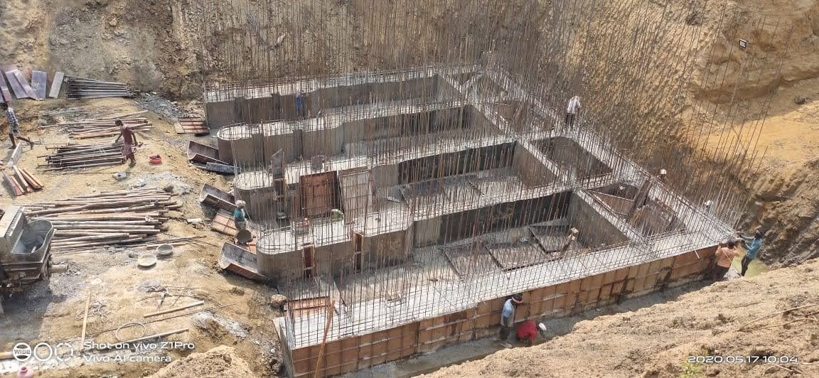 Jackwell shaft construction works